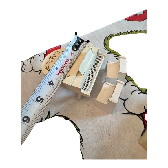 Vintage Lundby Dollhouse Furniture Grand Piano & Stools White Wood - Picture 3 of 6